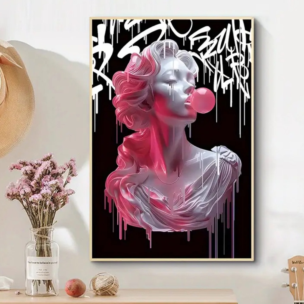 Modern Graffiti Goddess Canvas Print Wall Art